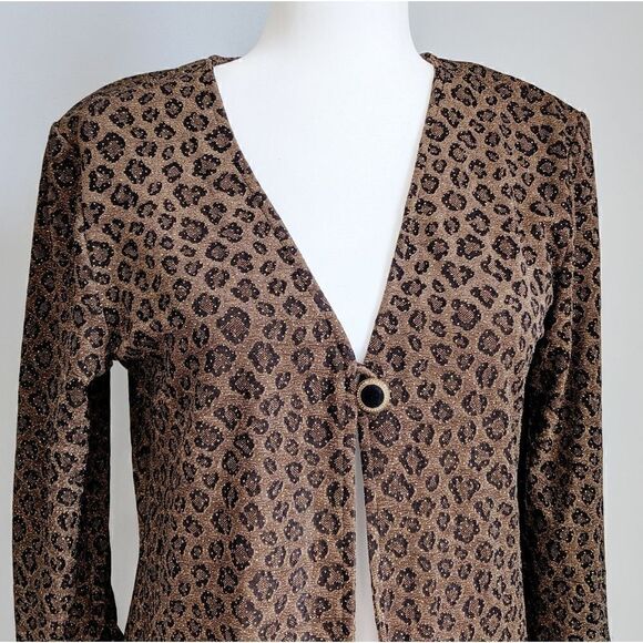 Nina Piccalino Petites Animal Print Cardigan - Picture 2 of 8
